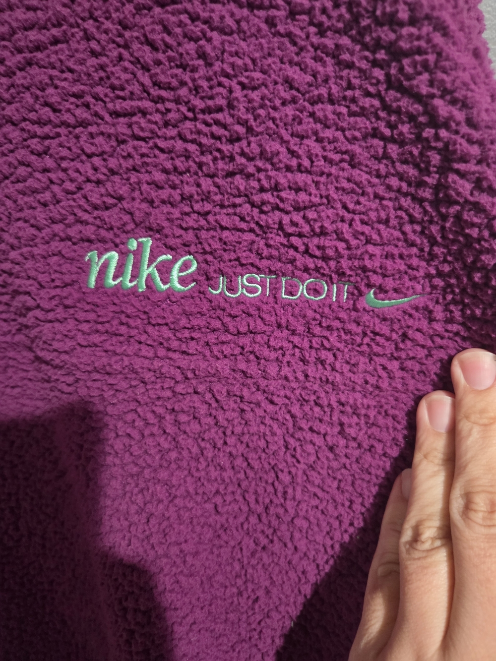Nike Purple Sherpa Hoodie Size Large - Picture 3 of 7
